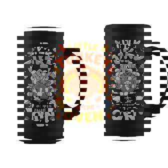 Thanksgiving Baby Announcement Little Turkey In The Oven Coffee Mug - Monsterry