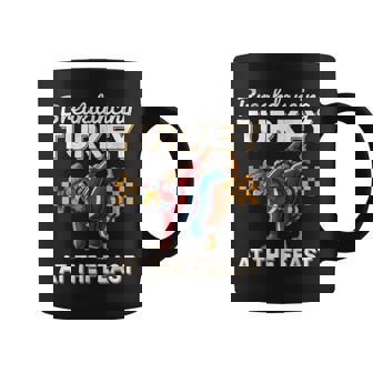 Thanksgiving Breakdancing Turkey At Table Boys Kids Toddler Coffee Mug | Mazezy