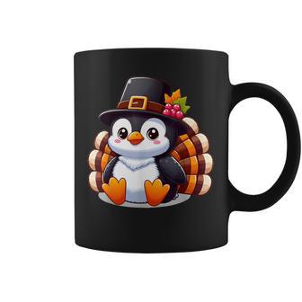 Thanksgiving Penguin Collection Thanksgiving Penguin -Adult Black Small Short Sleeve Coffee Mug - Thegiftio UK