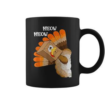 Thanksgiving Turkey Cat Meow Men Women Thanksgiving Coffee Mug | Mazezy