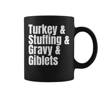 Thanksgiving Turkey Ingredient List Recipe Coffee Mug | Mazezy