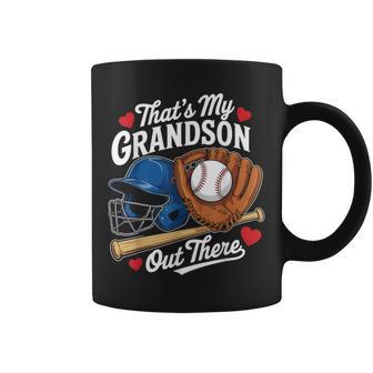 That's My Grandson Out There Baseball Grandma And Grandson Coffee Mug - Monsterry