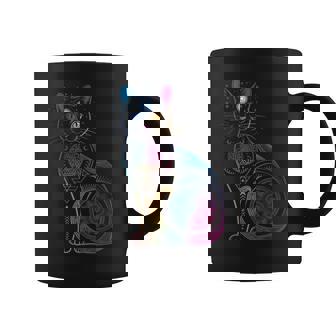 Third Eye Mandala Cat Outline Coffee Mug | Mazezy