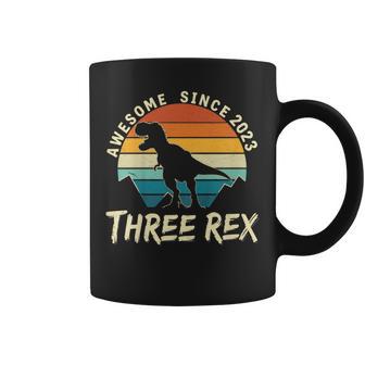 Three Rex 3Rd Birthday Boy Girl Dinosaur 3 Year Old Coffee Mug - Thegiftio UK