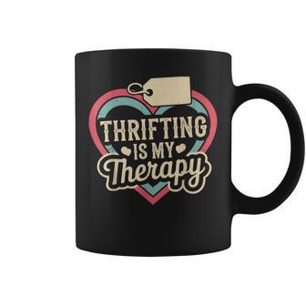 Thrifting Is My Therapy Thrift Store Yard Sale Coffee Mug - Thegiftio UK