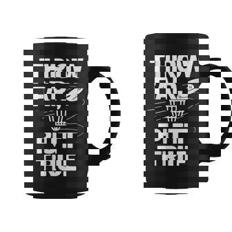 Throw Far Putt True Disc Golf Catch Coffee Mug | Mazezy