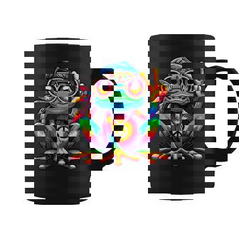 Tie-Dye Hippie Frog Peace Sign 70S Party & 60S Costume Coffee Mug - Thegiftio