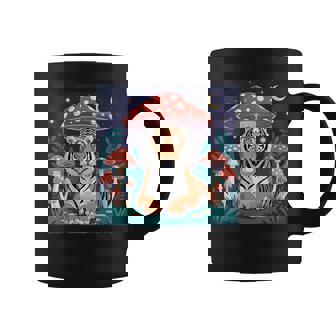 Tiger Print Cottagcore Mushroom Aesthetic Tiger Costume Coffee Mug | Mazezy