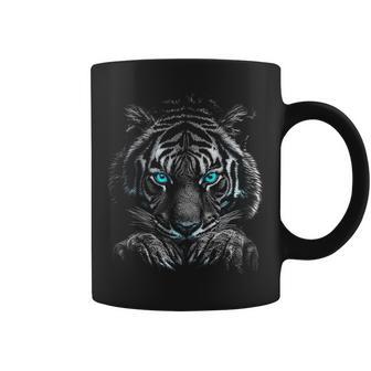 Tigerporträt Tierliebhaber-Grafik Mit Blauen Augen Motiv Tiger Tassen - Geschenkecke