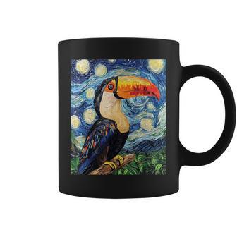 Toucan Tucan Bird Graphic Van Gogh Style Starry Night Coffee Mug - Thegiftio UK