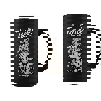 Touche Cat With Sword Cute Kitten With Fencing Saber Tank Top Coffee Mug | Mazezy