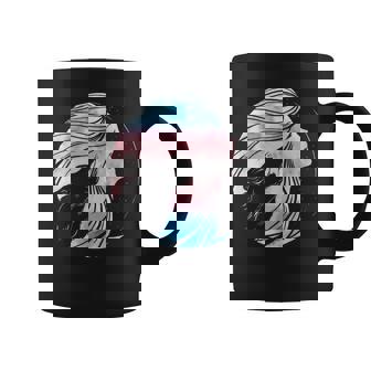 Transgender Wolf Woman Transsexual Trans Pride Trans Flag Coffee Mug | Mazezy