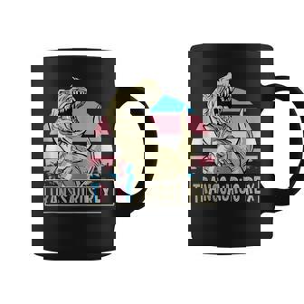 Transsaurus Trex Dinosaur LGBTQIA Ally Bisexual Pride Month Tank Top Coffee Mug | Mazezy