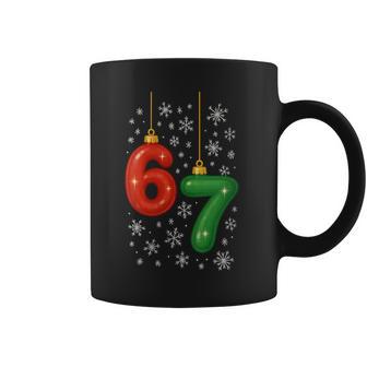 Trending Gen Alpha Six Seven 6 7 Meme Fun Christmas Ornament Coffee Mug - Monsterry