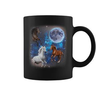 Trois Chevaux Hurlant À La Lune Weird Meme Horse Tasse - Cadeauxyz