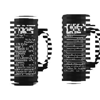 Turkey Nutrition Label Retro Matching Food Humor Coffee Mug | Mazezy