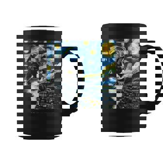 Tuxedo Cat Starry Night Painting Tuxedo Cat Lover Coffee Mug - Thegiftio