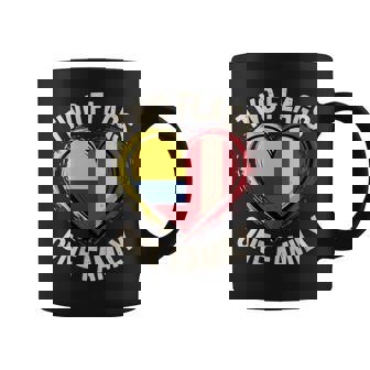 Two Flags One Family Colombia Peru Peruvian Roots Colombian Coffee Mug | Mazezy