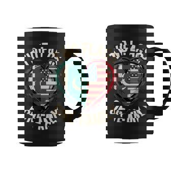 Two Flags One Family Pakistani Roots American Pakistan USA Coffee Mug | Mazezy