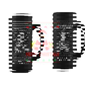 Ugly Merry Christmas Yoga Santa Claus Namasleigh Namaste Coffee Mug | Mazezy