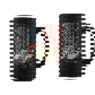 Uh-1 Huey Military Helicopter Aviation American Flag Coffee Mug | Seseable UK