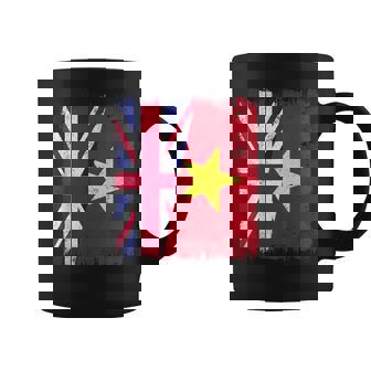 UK Vietnam Half Flag British Vietnamese History Coffee Mug | Mazezy