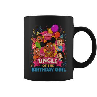 Uncle Of The Birthday Girl Party Pink Doll Family Matching Coffee Mug - Thegiftio UK