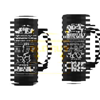 Never Underestimate An Old Guy On An E-Bike Electric Bicycle Tank Top Coffee Mug | Mazezy