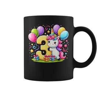 Unicornio 3Er Cumpleaños Niño Niña 3 Años Tercero Tres Unicornio Taza de café - Regaloses