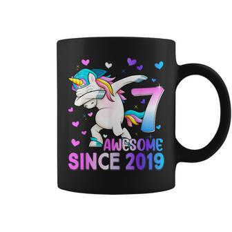 Unicornio Para Niños De 7 Años Dabbing 7º Cumpleaños Taza de café - Regaloses