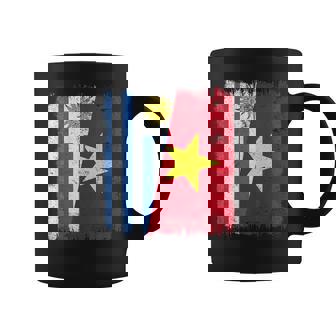 Uruguay Vietnam Half Flag Uruguayan Vietnamese History Coffee Mug | Mazezy