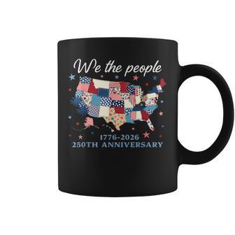 Usa 250Th Anniversary Patriotic Patchwork Map 1776–2026 Coffee Mug | Mazezy