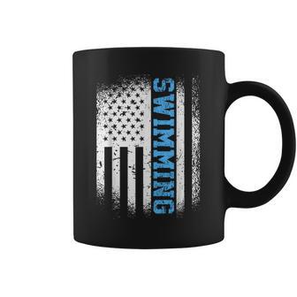 Usa Flag Swimming Swim American Swimmer Coffee Mug - Thegiftio UK