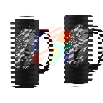 USA And South Africa Brush Flag Pride African American Tank Top Coffee Mug | Mazezy