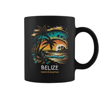 Vacation Souvenir Palm Tree Belize Coffee Mug | Mazezy