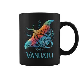 Vanuatu Fun Manta Ray Ocean And Marine Life Tribal Coffee Mug | Mazezy