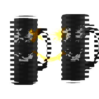 Varsity-Gold Grunge Smile University-Gold Color Graphic Coffee Mug - Thegiftio