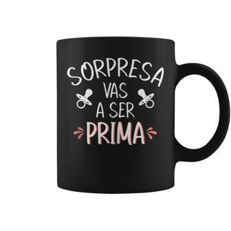 Vas Aer Primaorpresa De Embarazo Para Prima Español In Mangas Taza de café - Regaloses