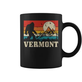 Vermont Bigfoot Vintage Mountains Hiking Camping Hunter Coffee Mug | Mazezy
