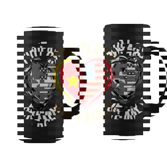 Vietnam USA Two Flags One Family American Vietnamese Roots Coffee Mug | Mazezy