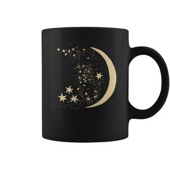 Vintage Avec Motif Croissant De Lune Et Étoiles Manche Longue Tasse - Cadeauxyz