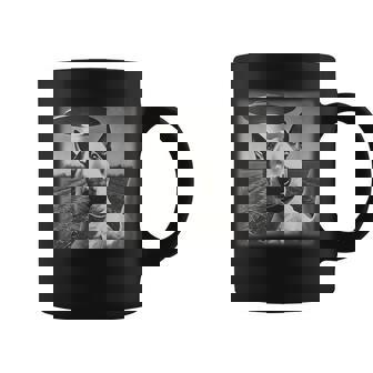 Vintage English Bull Terrier Ufo Alien Selfie Dog Mom Dad Coffee Mug - Monsterry