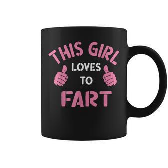 Vintage Sarcastic Saying This Girl Loves To Fart Coffee Mug - Monsterry