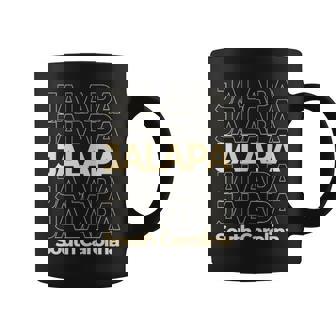 Vintage Jalapa South Carolina Repeating Text Tank Top Coffee Mug | Mazezy