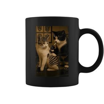 Vintage Katze Raucht Tattoo Tätowierte Kätzchen Künstler Tassen - Geschenkecke