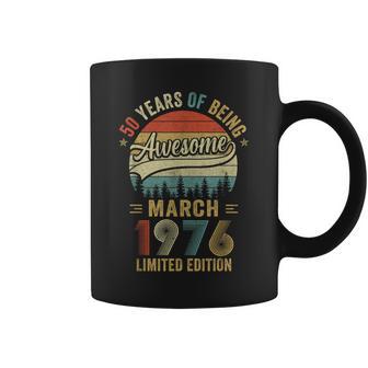 Vintage March 1976 Old 50Th Birthday Women Coffee Mug - Thegiftio UK