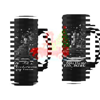 Vintage Merry Christmas Red Truck Xmas Tree Boys Men Coffee Mug - Thegiftio