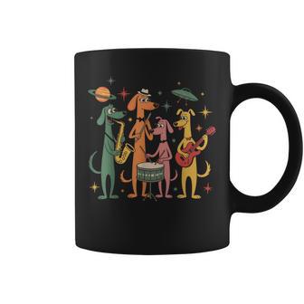 Vintage Mid Century Modern Look Dogs Band 50S 60S Style Coffee Mug - Thegiftio