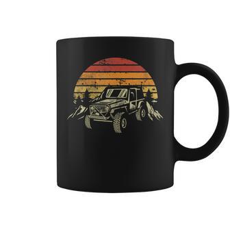 Vintage Retro 70Er Off Road Car Lover -Chwarz Kurzarm Offroad-Liebhaber Abenteuerlustigeintage-Auto-Enthusiasten Tassen - Geschenkecke