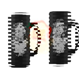 Vintage Retro Merry Christmas Cool Santa Claus Face Coffee Mug | Seseable UK
